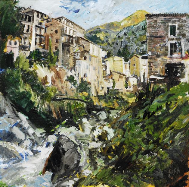 SOSPEL - FRANKREICH, Acryl auf Leinen, 24 x 18 cm